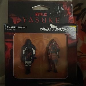 Netflix Yasuke/Natsumaru enamel pin set
